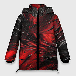 Женская зимняя куртка Чёрная и красная субстанция