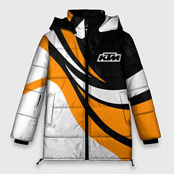 Куртка зимняя женская КТМ - оранжевые вставки, цвет: 3D-черный