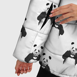 Куртка зимняя женская Panda love - pattern, цвет: 3D-светло-серый — фото 2