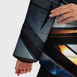 Куртка зимняя женская Объемные блестящие плиты, цвет: 3D-светло-серый — фото 2