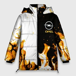 Куртка зимняя женская Opel огонь текстура, цвет: 3D-светло-серый
