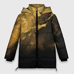 Женская зимняя куртка Золотое напыление на черном