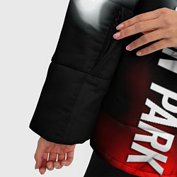Куртка зимняя женская Linkin park flame, цвет: 3D-красный — фото 2
