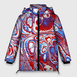 Куртка зимняя женская Абстрактный разноцветный паттерн, цвет: 3D-черный