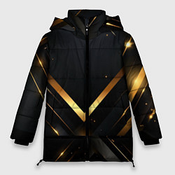 Женская зимняя куртка Gold luxury black abstract