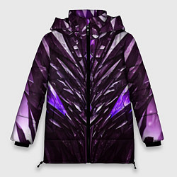 Женская зимняя куртка Фиолетовые кристаллы и камень