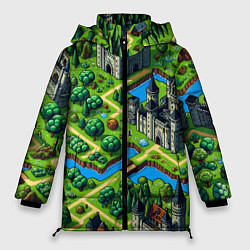 Женская зимняя куртка Heroes of Might and Magic - pixel map