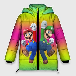 Куртка зимняя женская Братья Марио, цвет: 3D-красный