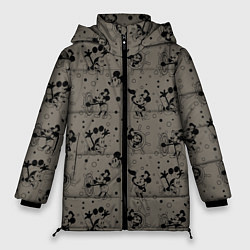 Куртка зимняя женская Микки Маус матрос - паттерн, цвет: 3D-черный