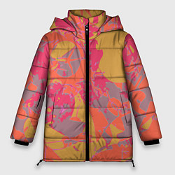 Женская зимняя куртка Цветной яркий камуфляж
