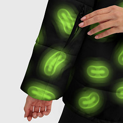 Куртка зимняя женская Неоновая имитация бактерий, цвет: 3D-черный — фото 2