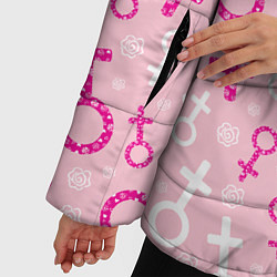Куртка зимняя женская Гендерный женский знак венеры, цвет: 3D-светло-серый — фото 2