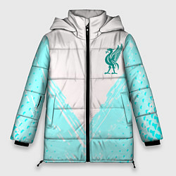 Куртка зимняя женская Liverpool logo texture fc, цвет: 3D-красный