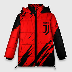 Куртка зимняя женская Juventus краски спорт фк, цвет: 3D-светло-серый