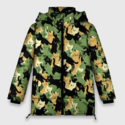 Куртка зимняя женская Котофляж, цвет: 3D-черный