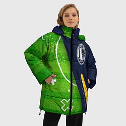 Куртка зимняя женская AC Milan football field, цвет: 3D-черный — фото 2