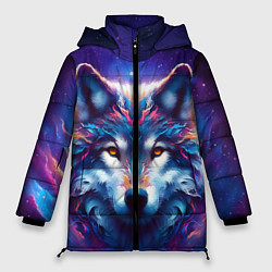 Женская зимняя куртка Волк и звезды