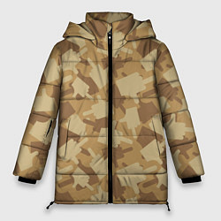Куртка зимняя женская Фак - камуфляж, цвет: 3D-черный