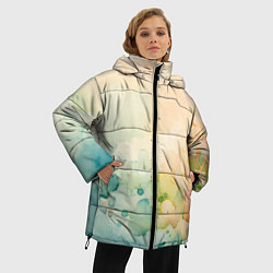 Куртка зимняя женская Светлая акварель, цвет: 3D-красный — фото 2