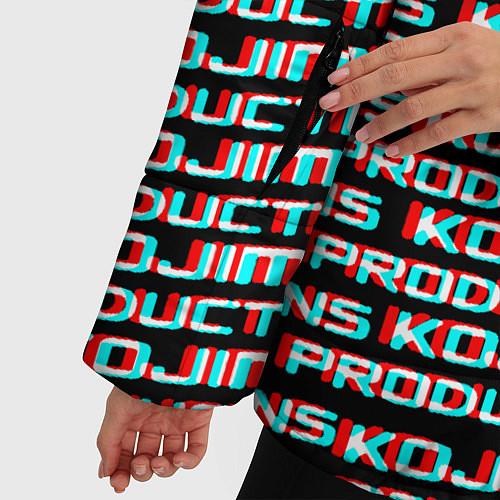 Женская зимняя куртка Kojima glitch pattern studio / 3D-Красный – фото 5