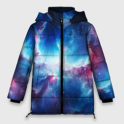 Куртка зимняя женская Fascinating cosmic expanses, цвет: 3D-светло-серый