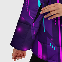 Куртка зимняя женская Dead Space neon gaming, цвет: 3D-черный — фото 2