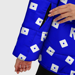 Куртка зимняя женская Роблокс паттерн мобайл, цвет: 3D-светло-серый — фото 2