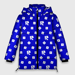 Куртка зимняя женская Роблокс паттерн мобайл, цвет: 3D-светло-серый