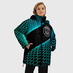 Куртка зимняя женская PSG football net, цвет: 3D-черный — фото 2