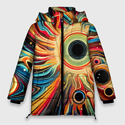 Куртка зимняя женская Space abstraction - ai art, цвет: 3D-черный