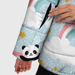 Куртка зимняя женская Панда на радуге, цвет: 3D-светло-серый — фото 2