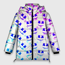 Куртка зимняя женская Marshmello pattern neon, цвет: 3D-красный