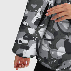 Куртка зимняя женская Серый пиксельный камуфляж, цвет: 3D-черный — фото 2