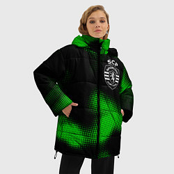 Куртка зимняя женская Sporting sport halftone, цвет: 3D-черный — фото 2