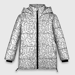 Куртка зимняя женская Бокалы, цвет: 3D-светло-серый