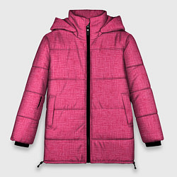 Женская зимняя куртка Текстура однотонный розовый Барби