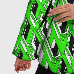 Куртка зимняя женская Зелёная техно броня, цвет: 3D-черный — фото 2