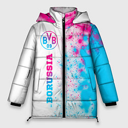 Женская зимняя куртка Borussia neon gradient style по-вертикали