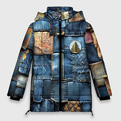 Женская зимняя куртка Значок архитектора на джинсах