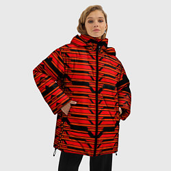 Куртка зимняя женская Техно броня красная, цвет: 3D-красный — фото 2