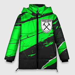 Куртка зимняя женская West Ham sport green, цвет: 3D-черный