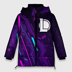 Куртка зимняя женская League of Legends neon gaming, цвет: 3D-черный