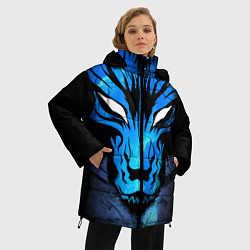 Куртка зимняя женская Genshin Impact - Волк Севера, цвет: 3D-светло-серый — фото 2