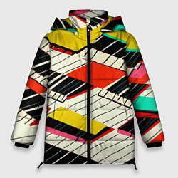 Куртка зимняя женская Пианинка, цвет: 3D-красный