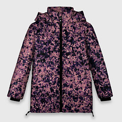 Женская зимняя куртка Абстрактный брызги сине-розовый