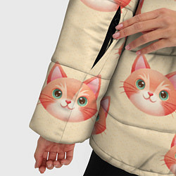 Куртка зимняя женская Рыжие котята, цвет: 3D-красный — фото 2