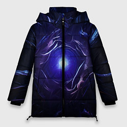 Женская зимняя куртка Синее абстрактное сияние