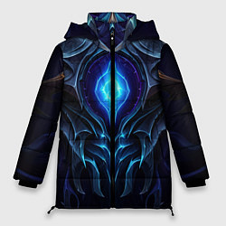 Женская зимняя куртка Магическая синяя абстракция