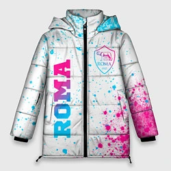 Куртка зимняя женская Roma neon gradient style вертикально, цвет: 3D-черный