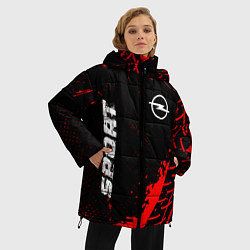 Куртка зимняя женская Opel red sport tires, цвет: 3D-черный — фото 2